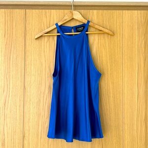 Gorgeous vibrant blue satin shell